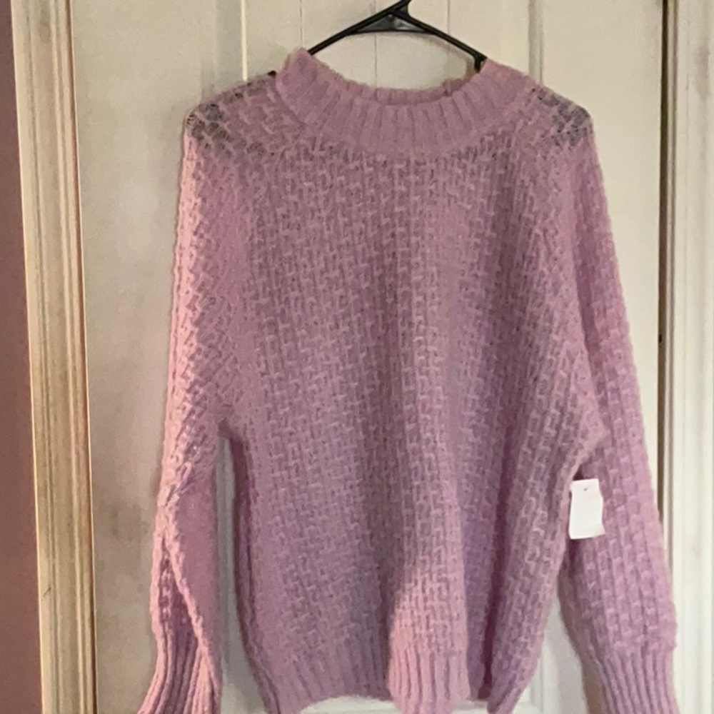 Frnch Paris Lavender Knit Sweater SZ  M